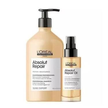 Imagem de Kit L'oreal Absolut Repair - Shampoo + Óleo Reparador - L'oréal