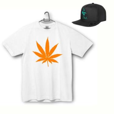 Imagem de Kit Plus Size Camiseta Com Boné Erva Planta 420 - 2 Peças - Ad.Oficial
