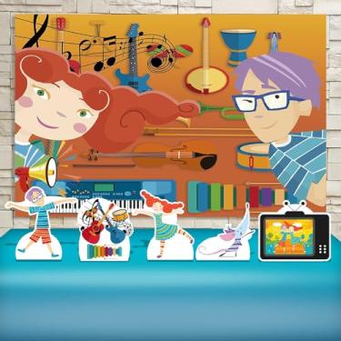 Imagem de Kit Decoração Festa de Aniversário Infantil Painel + Displays Palavra Cantada