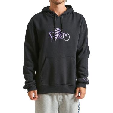 Imagem de Moletom Hurley Canguru Poise WT24 Masculino Preto
