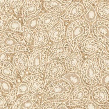 Imagem de Papel de Parede Martha Medeiros Aspecto Têxtil Laranja AI5012