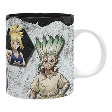 Imagem de ABYSTYLE Caneca de café de cerâmica Dr. Stone Science Kingdom vs. Tsukasa Empire 325 ml Apresentando Senku, Gen, Tsukasa, Taiju e Kohaku Anime Mangá Drinkware Casa e Cozinha Presente Essencial