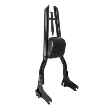 Imagem de DreDoggMoto Almofada traseira destacável de 73,7 cm de altura Sissy Bar para passageiro compatível com Harley Touring 97-08 Road King Street Glide Road Glide Electra Glide equipada com kits de