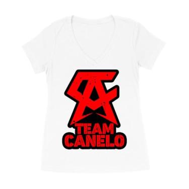 Imagem de Camiseta Team Canelo Alvarez Boxing Champion Supporter - Mostre seu orgulho de lutador, Branco, 3G