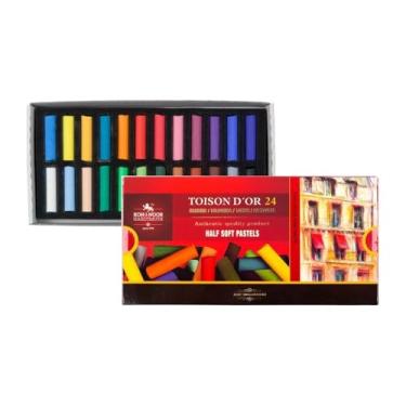 Imagem de GIZ PASTEL TOISON D?OR 24 CORES HALF SOFT PASTELS KOH-I-NOOR
