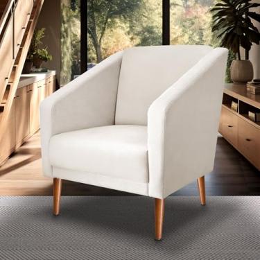 Imagem de Poltrona Sala De Estar Monalisa Decorativo suede (BEGE)