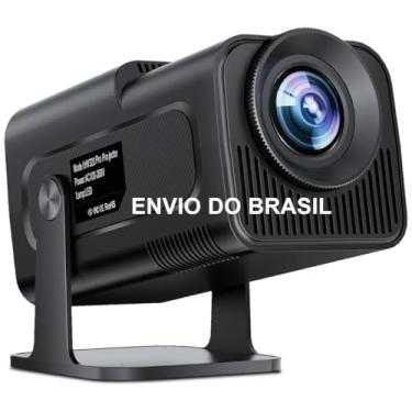 Imagem de Projetor HY320 TAMANHO NORMAL Portátil Auto Keystone, Projetor Inteligente 4K FHD 1080P Suporte 10000 Lumens com WiFi 6, BT 5.0, Rotação de 180 Graus, Android 11.0 integrado (EU PLUG)