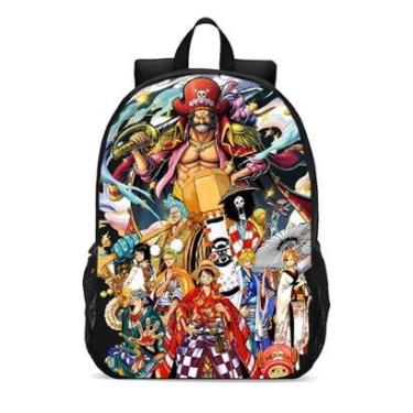 Imagem de MOCHILA ESCOLA INFANTIL JUVENIL ANIME LUFFY E SEUS COMPANHEIROS-Unissex
