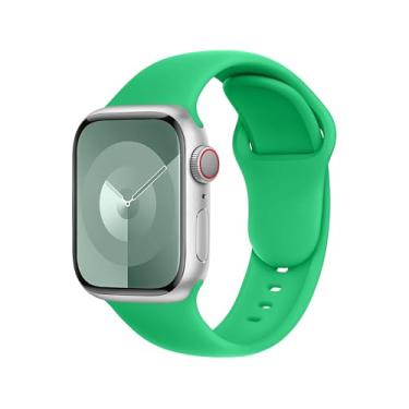 Imagem de DONEGANI Pulseira esportiva de silicone verde veneno para Apple Watch C1 feminina e masculina Se Ultra 2 de 40 mm, 44 mm, 46 mm, 42 mm, 45 mm, 41 mm, 38 mm, 49 mm, séries 10, 9, 8, 7, 6, 5, 4, 3