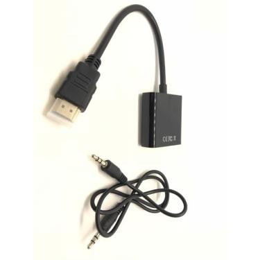 Imagem de Cabo Adaptador Conversor Hdmi Para Vga Com Saída P2 De Áudio - MXT