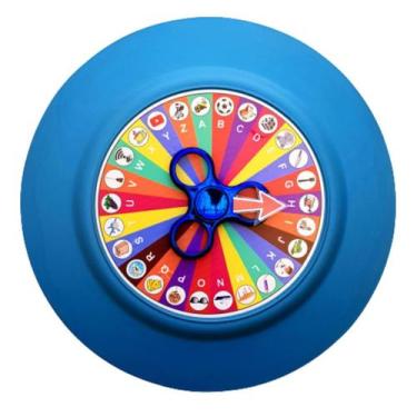 Imagem de Jogo De Alfabetização - Roleta Do Alfabeto 25 X 25 Cm + Surpresa Para 