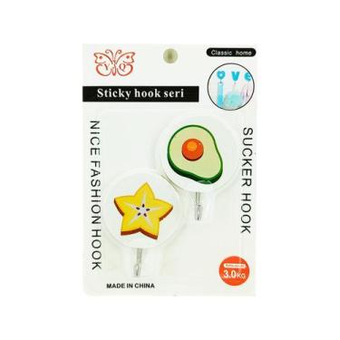 Imagem de Kit 2 Ganchos Adesivos de Parede de Plástico 3kg - Aliança