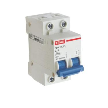 Imagem de Disjuntor Din FD - Bipolar 2P 25A - Condutor 4mm - Fame