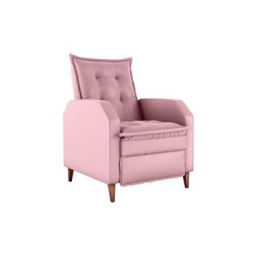 Imagem de Poltrona Reclinável MX-65 Yaris Veludo Turkey Rosa - Matrix