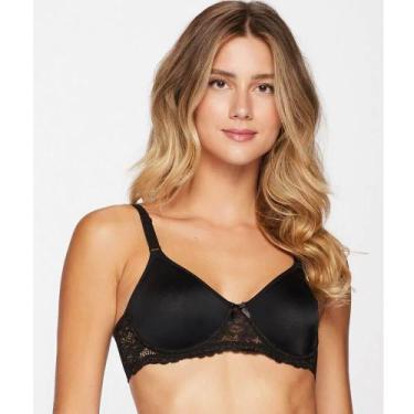 Imagem de Sutiã Sustentação Microfibra Com Renda Triumph 24785, Preto, 50