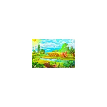 Imagem de Painel de Lona Floresta e Rio Dia de Sol - Fabrika de Festa, 200x150cm