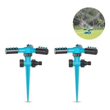 Imagem de Kit 2 Irrigador Aspersor 360 Jatos Grama Jardins Horta - KF