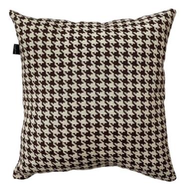 Imagem de Almofada Jacquard Pied de Poule 40x40cm Marrom - FASTLAR