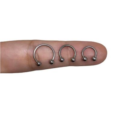 Imagem de Piercing Ferradura 100% Titânio Septo Orelha Tragus Smile - RaraSteel 
