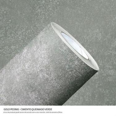 Imagem de Gold pedras 1,00 x 0,61 - cimento queimado verde - IMPRIMAX