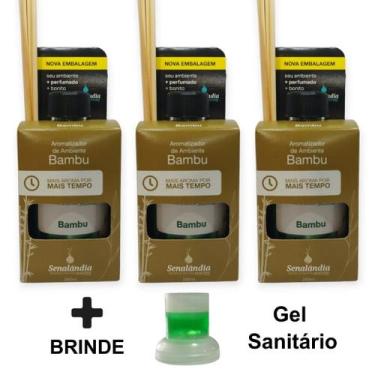 Imagem de 3 Aromatizante Ambiente de Bambu Difusor Vareta Perfume Casa 280ml Odo