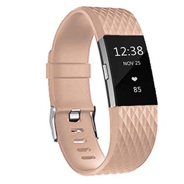 Imagem de Pulseiras de substituição para Fitbit Charge 2, pulseiras clássicas de silicone ajustáveis para Fitbit Charge 2, mulheres e homens