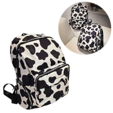 Imagem de Mochila Estampada Vaquinha Escolar Para Trabalho Faculdade Escola Resi