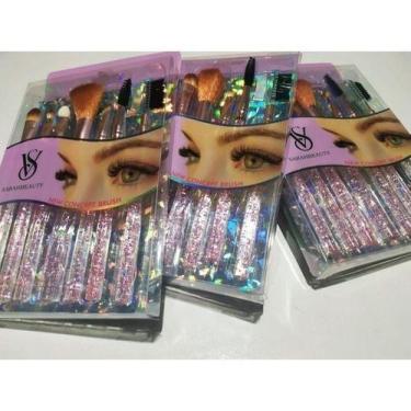 Imagem de Kit Pincel Aplicador Sarahbeauty Maquiagem Beleza - oem, Branco