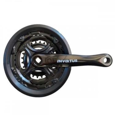 Imagem de Pedivela Triplo Reduzido Aluminio PC28-S2442FG-28 Preto - CICLOP