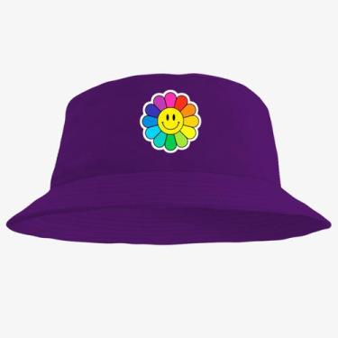 Imagem de Chapéu Bucket Hat Estampado Flor - MP Moda Masculina, Único, Roxo