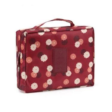 Imagem de Necessaire Para Maquiagem Estampada Com divisórias Y3926 - Gekk, Marro