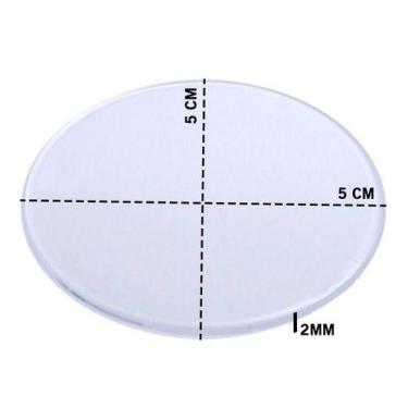 Imagem de Kit 06 pçs Base Acrílica Redonda Transparente 5X5 - RU51 - ds