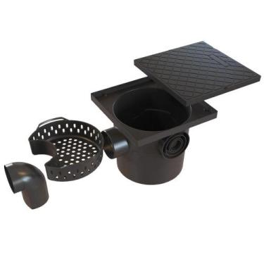 Imagem de Caixa De Gordura Sifonada 10 Litros Com Cesto Reforçada Pvc - Casa E J