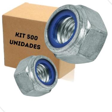 Imagem de Porca Sextavada Nylon Parlock Inox M6 - 6mm - 500 Peças - GB ELETRICA