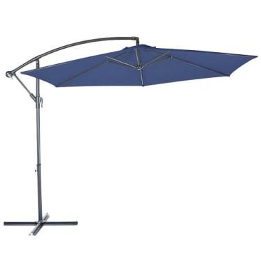 Imagem de Ombrelone Suspenso Bora Bora Azul 3 Metros com Base MOR