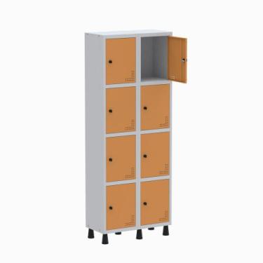 Imagem de Armário Guarda Volume Locker Roupeiro 2 Vãos 8 Portas GR302/8 Light Ci
