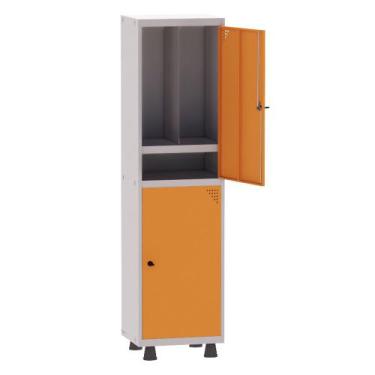 Imagem de Armário Guarda Volume Locker Roupeiro Insalubre 1 Vão 02 Portas Com Pr