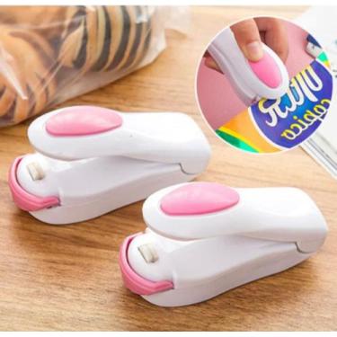 Imagem de Mini Seladora Lacrador Portátil Embalagens Plástico Pilha - Sem marca