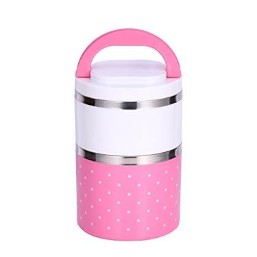 Imagem de Lancheira de isolamento de aço inoxidável caixas bentô de aço inoxidável inoxidável caixas de almoço térmicas com isolamento portátil recipiente de comida