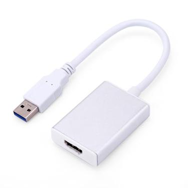 Imagem de Cabo Conversor USB 3.0 Para HDMI, Adaptador Gráfico De Display Cabo Conversor Adaptador Praticidade Para PC HD 1080P (Branco)