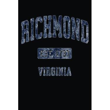 Imagem de Richmond Virginia Va Vintage Athletic Sports Design: Take Your College Experience to the Next Level: 6 x 9 Inches, 120 Pages of Note-Taking and Learning Strategies for High School and College Students