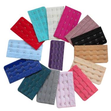 Imagem de Happyupcity 15 peças de extensores de sutiã feminino, 5 ganchos, 3 fileiras, espaçamento, sutiã, extensão, ganchos, sutiã traseiro alongado, acessórios de sutiã (cor aleatória)