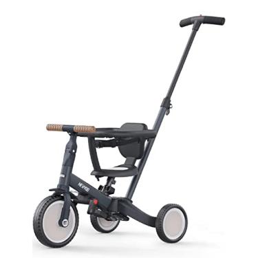 Imagem de newyoo Triciclos 5 Em 1 Para Crianças De 1 A 3 Anos, Bicicleta De Equilíbrio Para Bebês, Presente De Natal E Aniversário Para Meninos E Meninas, Bicicleta Infantil Com Alça Para Pais, Proteção De Segu