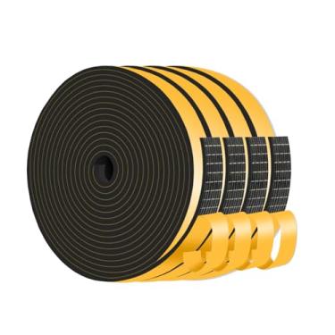 Imagem de MIKONIYA Vedação de Porta com Vedação Contra Intempéries, Vedação Contra Intempéries, À Prova de Som, Isolamento A Frio, Fita Isolante de Espuma Cr de Alta Densidade para Porta, Mo (1/2 Pol X 1/8 Pol