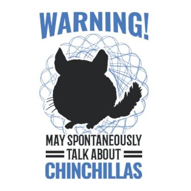 Imagem de Chinchilla Notizbuch: Warning May spontaneously talk about Chinchillas / 6x9 Zoll / 120 gepunktete Seiten