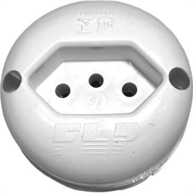 Imagem de Tomada Externa Flp 2P+T. 10A Branca - Kit C/10 Pecas