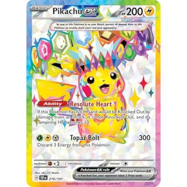 Imagem de Pokemon - Pikachu ex 219/191 - Surging Sparks – Full Art Ultra Rare – Foil Card