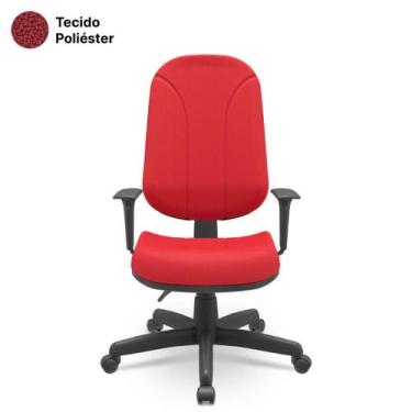 Imagem de Cadeira Presidente Operativa Poliéster Giratória c/ Braços Reguláveis 