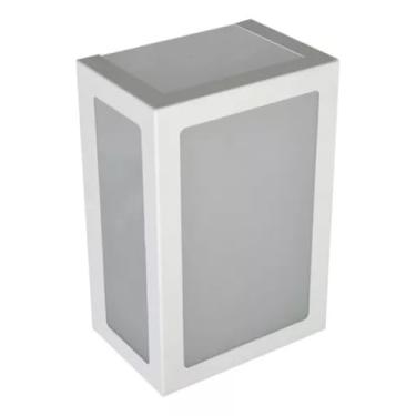 Imagem de Arandela 5 Vidros Branca Externa Retangular Bocal E27