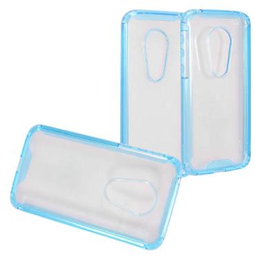 Imagem de Compatível com T-Mobile REVVLRY, Moto G7 Play, G7 Optimo XT1952/DL - Capa de telefone TPU híbrida - AC4 azul